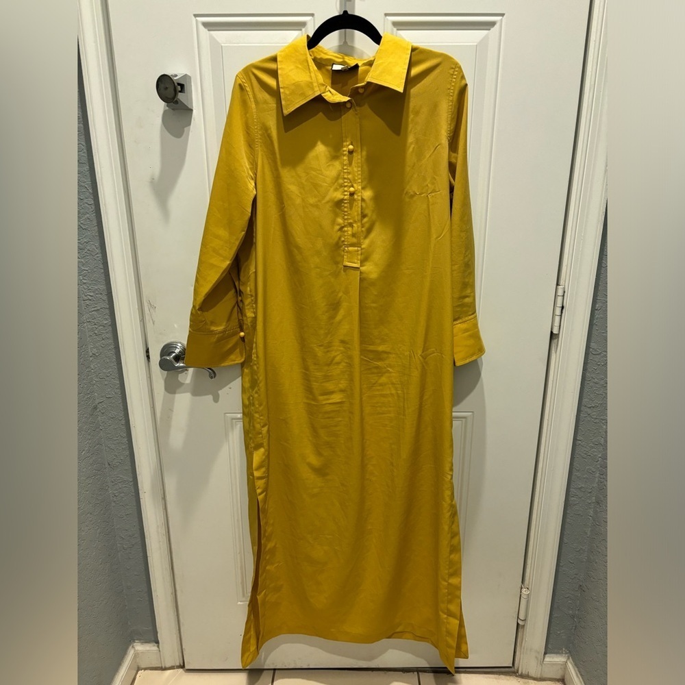 Tuckenuck Mustard Caftan Dress Size L